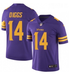 Youth Nike Minnesota Vikings 14 Stefon Diggs Elite Purple Rush Vapor Untouchable NFL Jersey