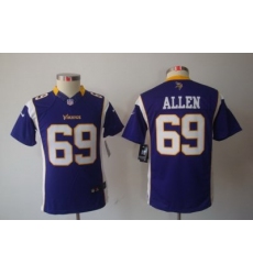 Youth Nike Minnesota Vikings #69 Allen Purple Color[Youth Limited Jerseys]