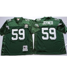 Eagles 59 Seth Joyner Green Throwback Jersey