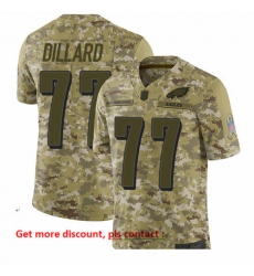 Eagles 77 Andre Dillard Camo Men Stitched Football Limited 2018 Salute To Service Jersey