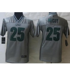 Kids Nike Philadelphia Eagles 25 LeSean McCoy Grey Vapor Elite Jerseys