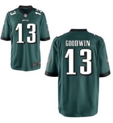 Men Nike Eagles 13 Marquise Goodwin Green Vapor Limited Stitched NFL Jersey
