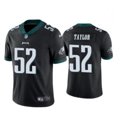 Men Nike Eagles 52 Davion Taylor Black Vapor Limited NFL Stitched Jersey