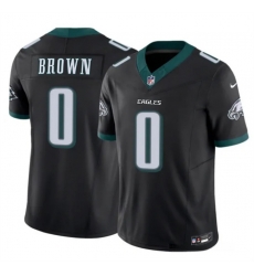 Men Philadelphia Eagles  0 Hollywood Brown Black 2026 F U S E  Vapor Untouchable Limited Stitched Football Jersey