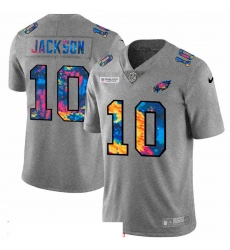 Men Philadelphia Eagles 10 Desean Jackson Men Nike Multi Color 2020 NFL Crucial Catch NFL Jersey Greyheather
