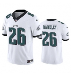 Men Philadelphia Eagles 26 Saquon Barkley White 2023 F U S E  Vapor Untouchable Limited Football Stitched Jersey