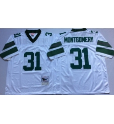 Men Philadelphia Eagles 31 Wilbert Montgomery White M&N Throwback Jersey