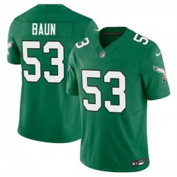 Men Philadelphia Eagles 53 Zack Baun Kelly Green 2025 F U S E  Vapor Untouchable Limited Throwback Stitched Football Jersey