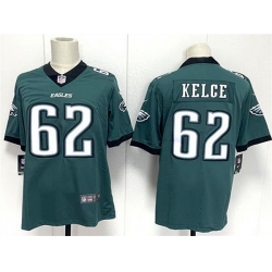 Men Philadelphia Eagles 62 Jason Kelce Green 2024 New Vapor Untouchable Limited Stitched Football Jersey
