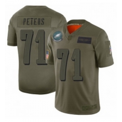 Men Philadelphia Eagles 71 Jason Peters Limited Camo 2019 Salute to Service Football Jersey