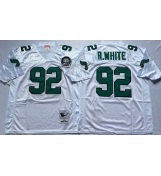 Men Philadelphia Eagles 92 Reggie White White M&N Throwback Jersey