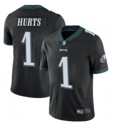 Men Philadelphia Eagles Jalen Hurts 1 Limited Black Vapor Untouchable NFL Jersey