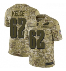 Mens Nike Philadelphia Eagles 62 Jason Kelce Limited Camo 2018 Salute to Service NFL Jersey