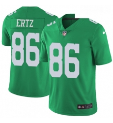 Mens Nike Philadelphia Eagles 86 Zach Ertz Limited Green Rush Vapor Untouchable NFL Jersey