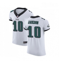 Mens Philadelphia Eagles 10 DeSean Jackson White Vapor Untouchable Elite Player Football Jersey