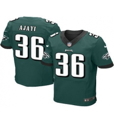 Mens Philadelphia Eagles 36 Jay Ajayi Midnight Green Team Color Stitched NFL Nike Elite Jersey