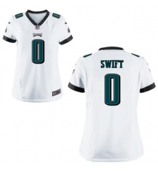 Men's Philadelphia Eagles D'Andre Swift #0 White Vapor Limited Stitched NFL Jersey