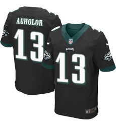 Nike Eagles #13 Nelson Agholor Black Alternate Men's Stitched NFL New Elite Jersey