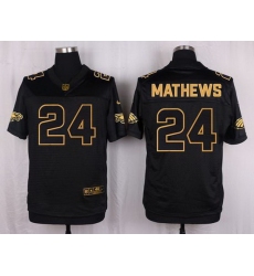 Nike Eagles #24 Ryan Mathews Black Mens Stitched NFL Elite Pro Line Gold Collection Jersey