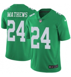 Nike Eagles #24 Ryan Mathews Green Mens Stitched NFL Limited Rush Jersey