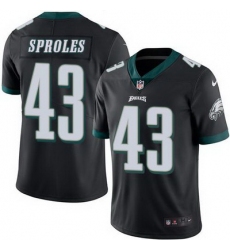 Nike Eagles #43 Darren Sproles Black Mens Stitched NFL Limited Rush Jersey