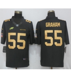 Nike Eagles #55 Brandon Graham Anthracite Gold Salute To Service Limited Jersey