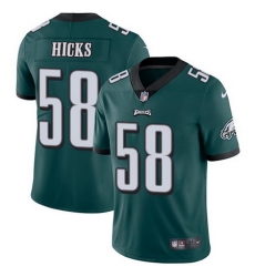 Nike Eagles #58 Jordan Hicks Midnight Green Team Color Mens Stitched NFL Vapor Untouchable Limited Jersey