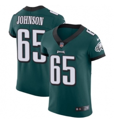 Nike Eagles #65 Lane Johnson Midnight Green Team Color Mens Stitched NFL Vapor Untouchable Elite Jersey