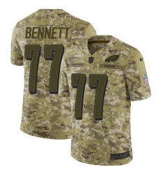 Nike Eagles #77 Michael Bennett Camo Mens Stitched NFL Limited 2018 Salute To Service Jersey
