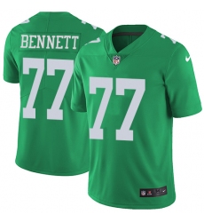 Nike Eagles #77 Michael Bennett Green Mens Stitched NFL Limited Rush Jersey