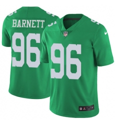 Nike Eagles #96 Derek Barnett Green Mens Stitched NFL Limited Rush Jersey