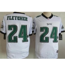 Nike Philadelphia Eagles 24 Bradley Fletcher White Elite NFL Jersey