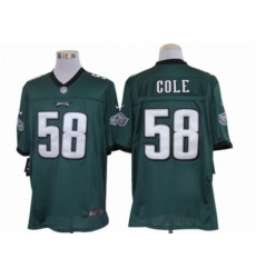 Nike Philadelphia Eagles 58 Trent Cole Green Limited NFL Jersey