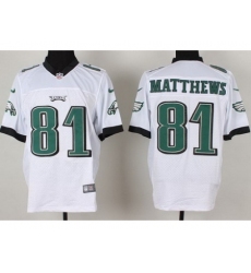 Nike Philadelphia Eagles 81 Jordan Matthews White Elite NFL Jersey