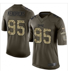 Nike Philadelphia Eagles #95 Mychal Kendricks Green Men 27s Stitched NFL Limited Salute to Service Jersey