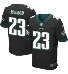 mens nike philadelphia eagles #23 rodney mcleod elite black alternate nfl jersey