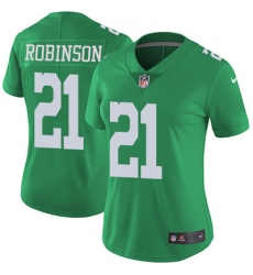Nike Eagles #21 Patrick Robinson Green Womens Stitched NFL Limited Rush Jersey