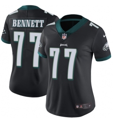 Nike Eagles #77 Michael Bennett Black Alternate Womens Stitched NFL Vapor Untouchable Limited Jersey