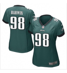 Women NEW Eagles #98 Connor Barwin Midnight Green Team Color Stitched NFL New Elite Jersey