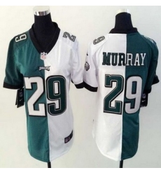 Women New Eagles #29 DeMarco Murray Green White Stitched NFL Elite Split Jersey