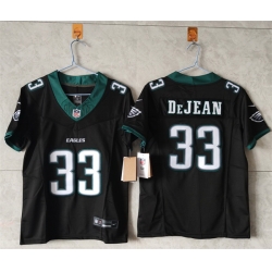 Women Philadelphia Eagles 33 Cooper DeJean Black New F U S E  Vapor Untouchable Limited Stitched Football Jersey 