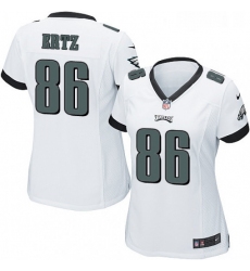 Womens Nike Philadelphia Eagles 86 Zach Ertz Game White NFL Jersey