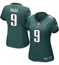 Womens Nike Philadelphia Eagles 9 Nick Foles Game Midnight Green Team Color NFL Jersey