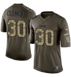 Youth Nike Eagles #30 Corey Clement Green Stitched NFL Limited 2015 Salute to Service Jersey