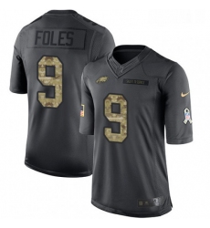 Youth Nike Philadelphia Eagles 9 Nick Foles Limited Black 2016 Salute to Service NFL Jersey