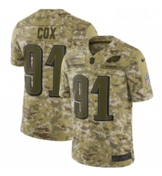 Youth Nike Philadelphia Eagles 91 Fletcher Cox Limited Camo 2018 Salute to Service NFL Jersey