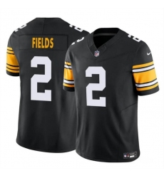 Men Pittsburgh Steelers 2 Justin Fields Black 2024 F U S E  Vapor Untouchable Limited Stitched Jersey