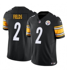 Men Pittsburgh Steelers 2 Justin Fields Black F U S E  Vapor Untouchable Limited Stitched Jersey