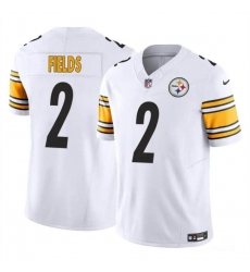 Men Pittsburgh Steelers 2 Justin Fields White 2024 F U S E Vapor Untouchable Limited Stitched Jersey