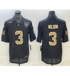 Men Pittsburgh Steelers 3 Russell Wilson Black Camo 2020 Salute To Service Stitched NFL Nike Limited Jersey